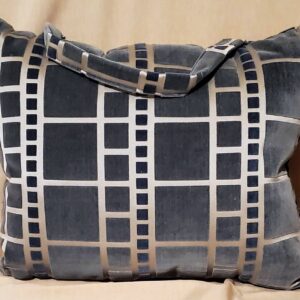 The Silver Grid Handle Pillow