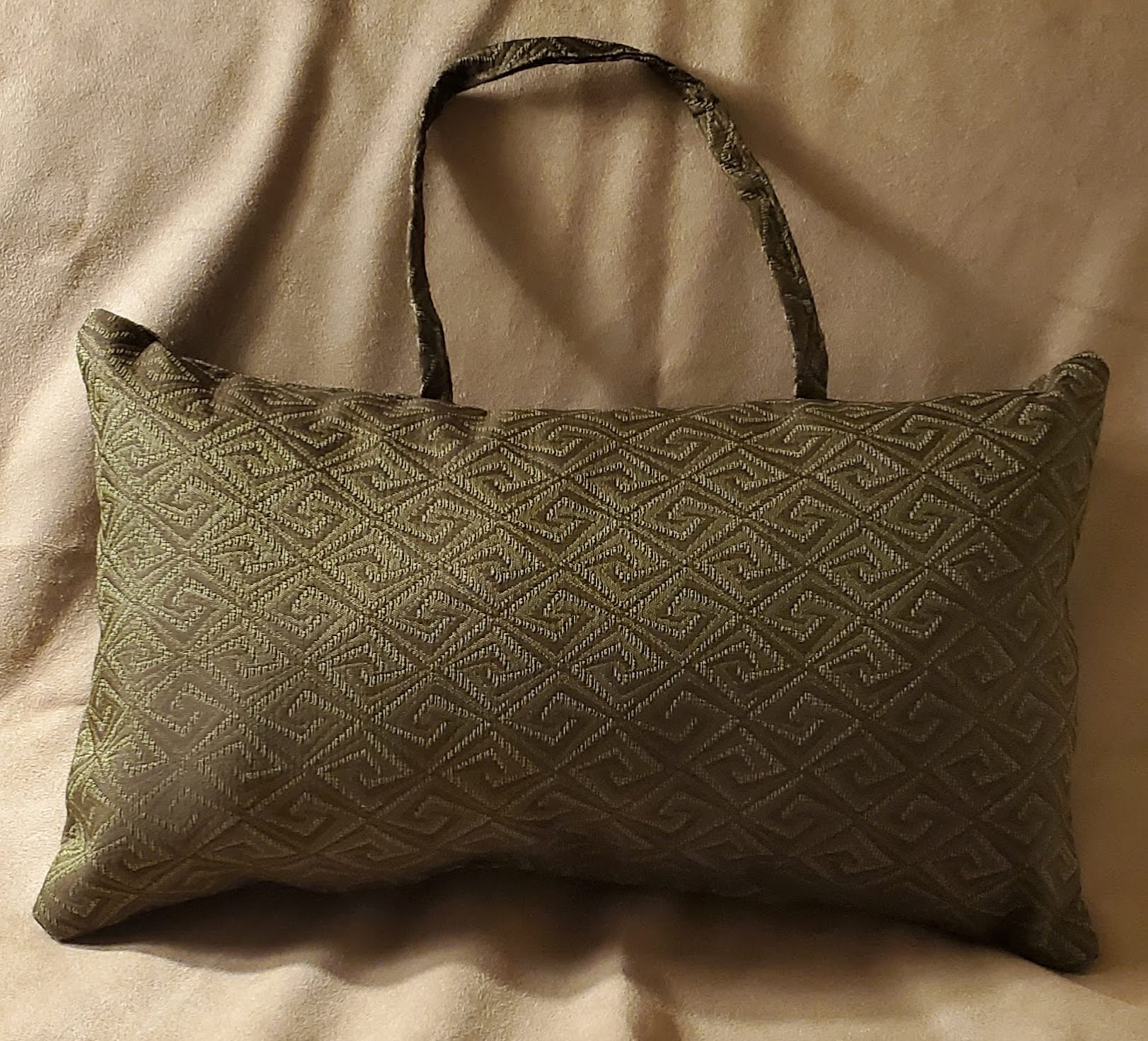 The Olive Geo Handle Pillow