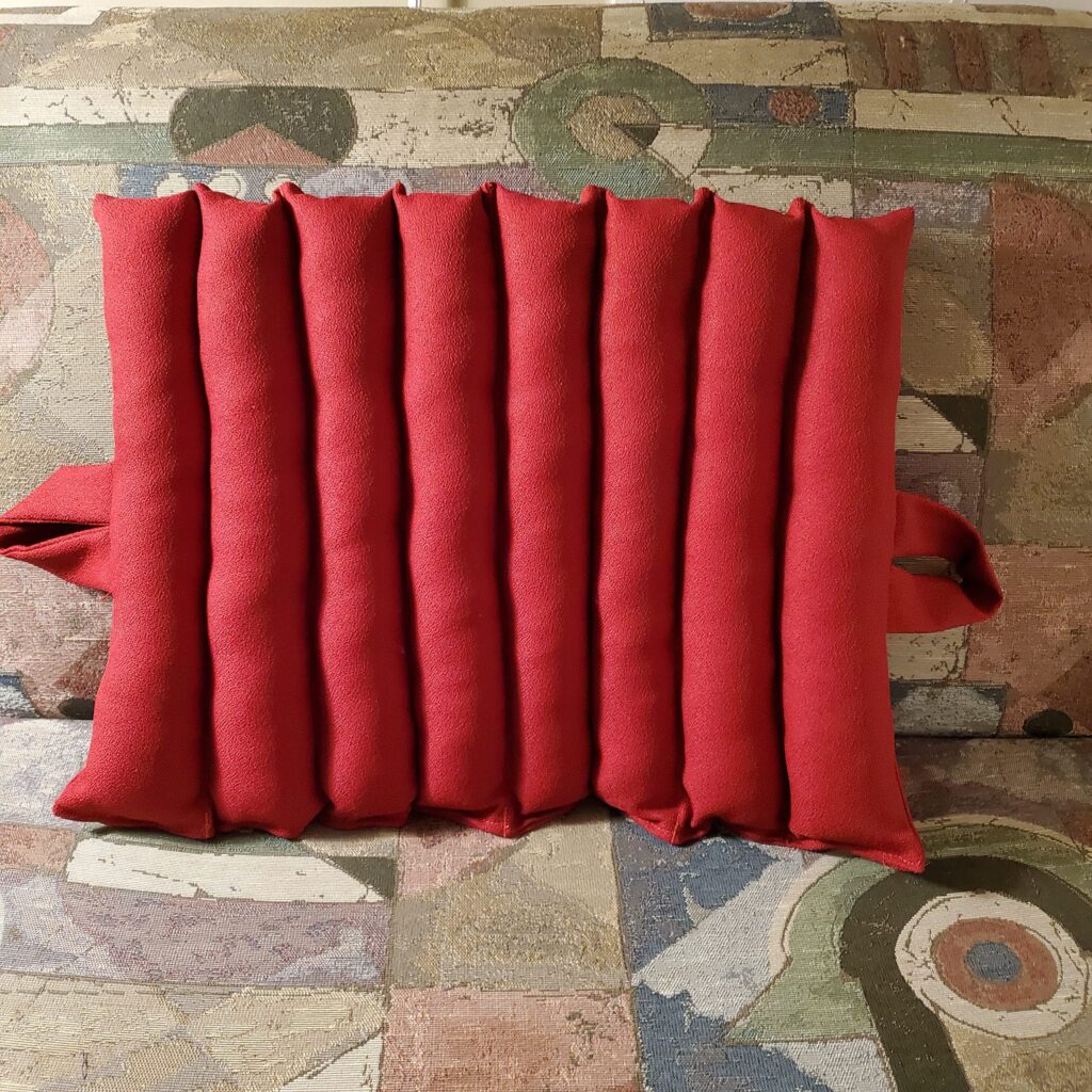 The Crimson Fold Pillow