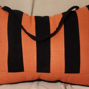 The burnt orange midnight handle pillow