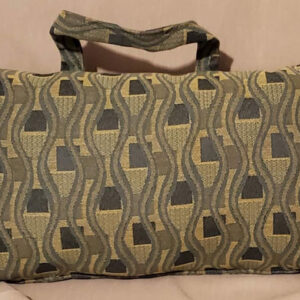 The Minty green abstract handle pillow