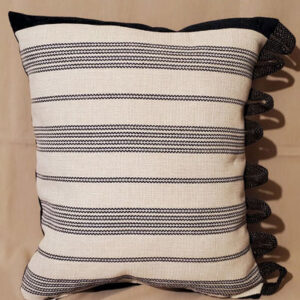 Almost blue fringe pillow