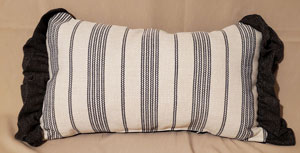 Almost blue with ruffles pillow