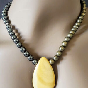 The Pyrite hematite Jasper necklace