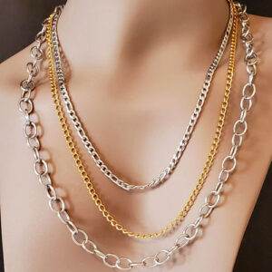 Three tier Stainless steel necklace