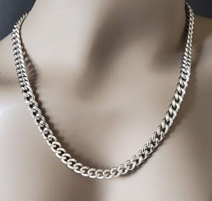 Stainless Steel Curb Necklace