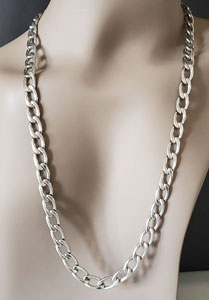lucky Curb Stainless Steel Necklace