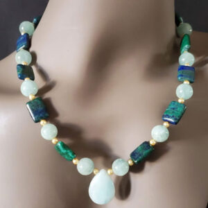 The Azurite Malachite stone necklace