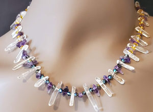 The Amethyst Crystals Necklace