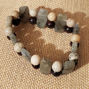 White African Opal Stretch Bracelet