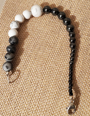 Howlite and Hematite bracelet