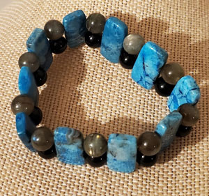 Blue Agate Stretch Bracelet