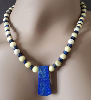 Blue Lapis Drop Necklace