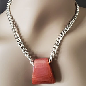 The Carnelian Agate Stone Necklace