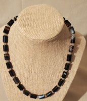 Agate and White quartz necklace