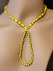 Yellow gunmetal necklace