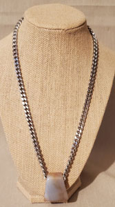 Stainless and Agate Necklace