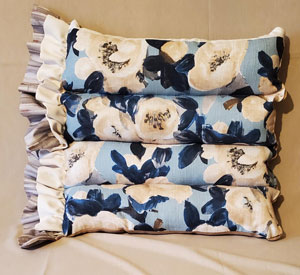 Flowers and Ruffles Pillow
